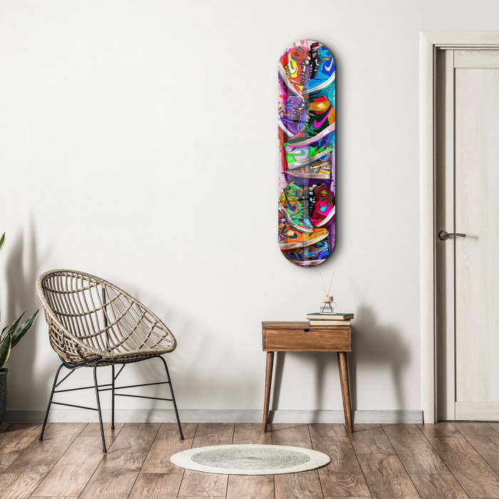 Wallity Colorful Sneakers Pintura Decorativa de Vidrio Templado Wallity Colorful Sneakers Pintura Decorativa de Vidrio Templado
